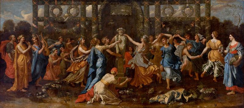 Nicolas Poussin Hymenaios Disguised as a Woman During an Offering to Priapus